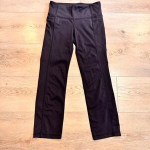 Athleta Chaturanga Mid‎ Rise Crop Pants Stretch Black Workout Athleisure Small S